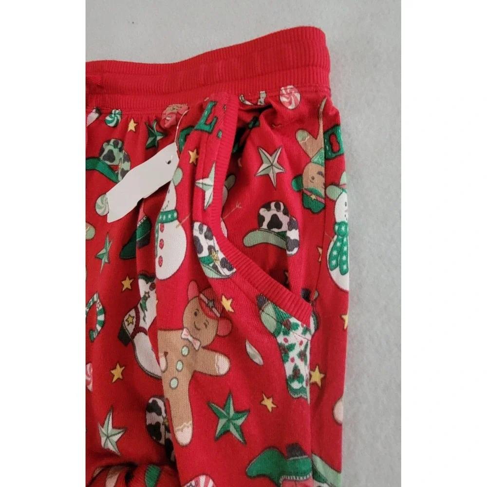 Magical Season Men's Red Gingerbread Christmas Pajama Pants Large NWT